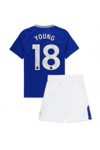 Fotbalové Dres Everton Ashley Young #18 Dětské Domácí Oblečení 2024-25 Krátký Rukáv (+ trenýrky)